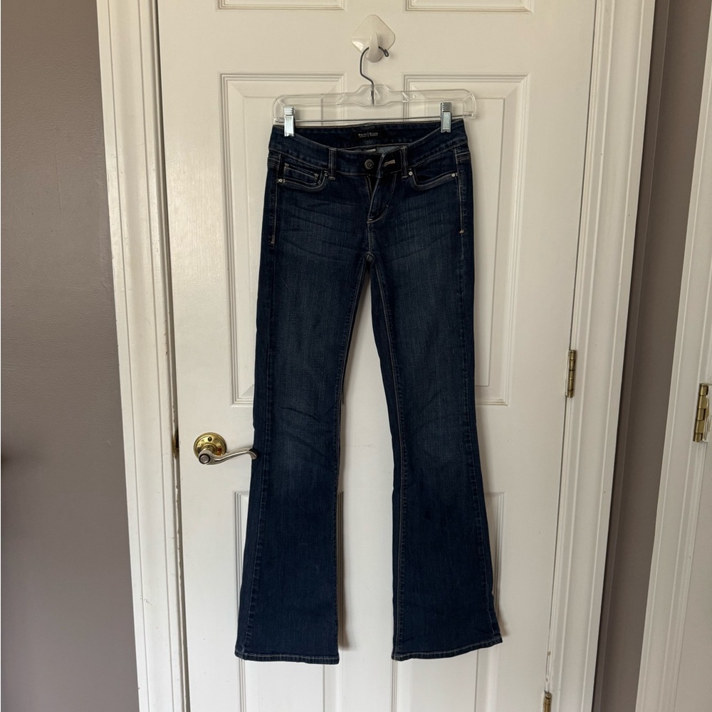 White House Black Market Dark Blue Flare Jeans